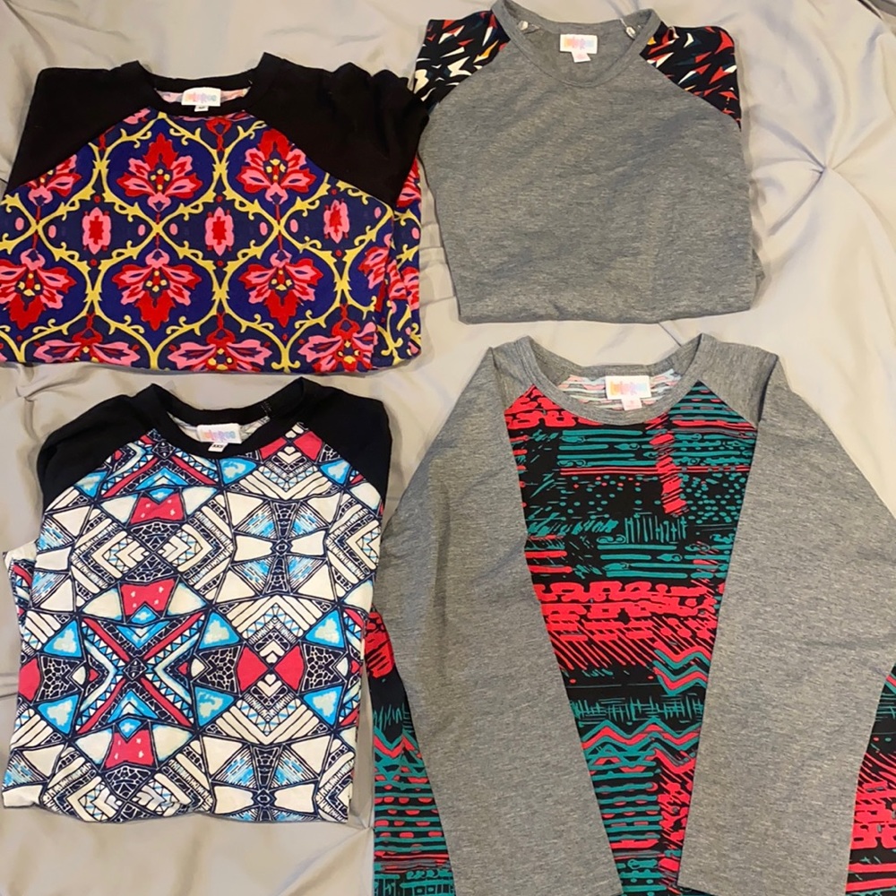 for Lularoe baseball sleeve tunic shirts barely worn excellent condition